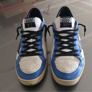 Golden Goose Blue and White Men's Sneakers